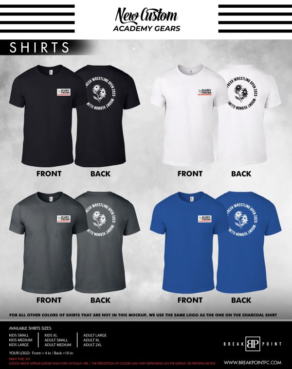 PSF Wrestling Academy Shirts #1375 A Online Sale