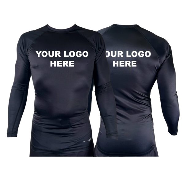 Kings Combat All Black Custom Rash Guards Long Sleeves #1378 A (Elmhurst) For Discount - Image 2