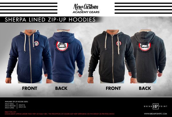 The Academy of Self-Defense Academy Sherpa Lined Zip-Up Hoodie #1319 A Online Sale