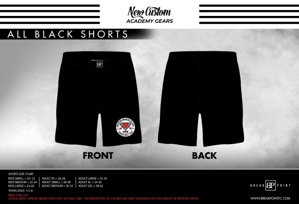 Red River Brazilian Jiu Jitsu All Black Custom Shorts #675 For Discount
