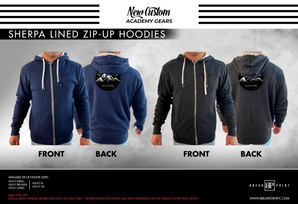 Elevation Jiu Jitsu Academy Sherpa Lined Zip-Up Hoodie #1356 B Cheap