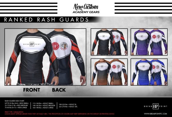 Koala Backpack Jiu Jitsu Academy Ranked Long Sleeve Rash Guards #1072 Online now