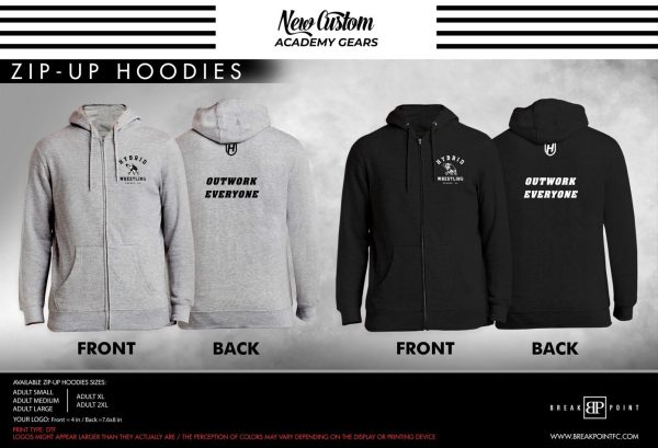 Arreola Jiu Jitsu Academy Zip Up Hoodies #615 N on Sale
