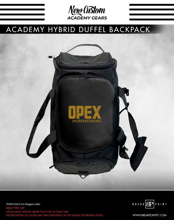 Ground Level BJJ Academy Hybrid Duffel Backpack #758 A (Opex) Sale