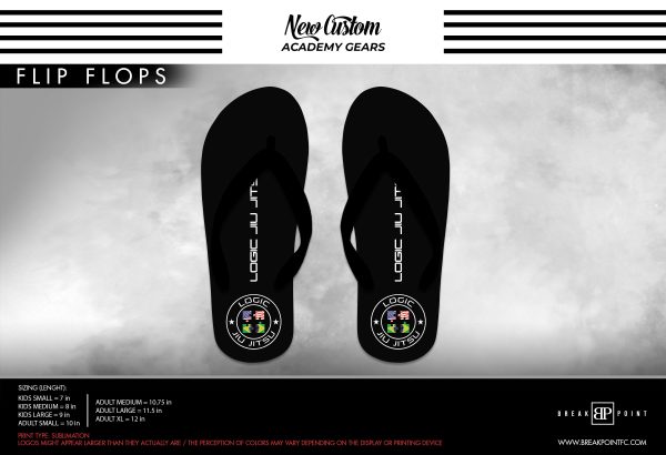 Logic Jiu Jitsu Club Academy Flip Flops #1333 Online