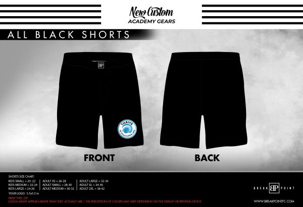 Thrive Jiu-Jitsu All Black Custom Shorts #1345 Cheap