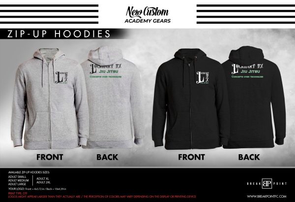 Lockhart TX Jiu Jitsu Academy Zip-Up Hoodies #806 C (Concepts) Online