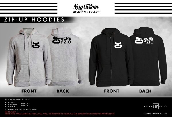 Team Crezio Utah Academy Zip-Up Hoodies #976 A For Cheap