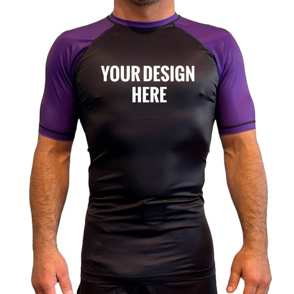 Council Bluffs Brazilian Jiu-Jitsu All Black Ranked Short Sleeve Rash Guards #1260 D Hot on Sale - Image 5