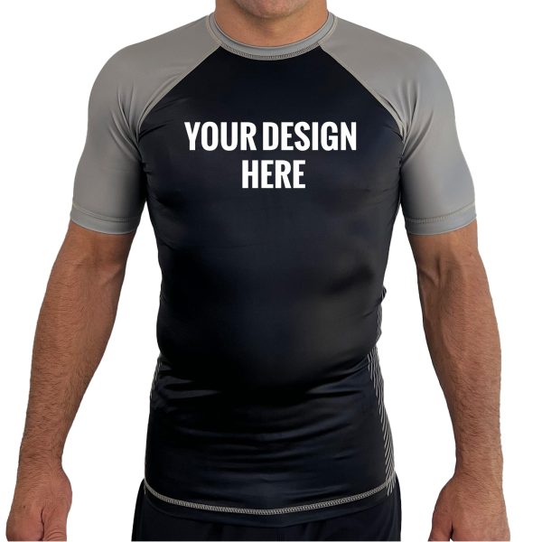 Logic Jiu Jitsu Club All Black Ranked KIDS Short Sleeve Rash Guards #1333 For Cheap - Image 4