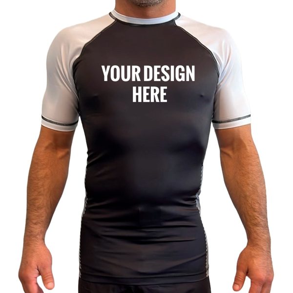 5.0 Evolved Martial Arts All Black Ranked KIDS Short Sleeve Rash Guards #1338 B (5.0 design) Online now - Image 2