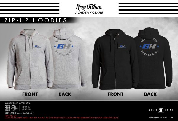 Bowerhouse MMA Academy Zip-Up Hoodie #1337 B For Discount