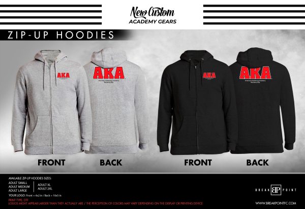 AKA Monterey Bay Academy Zip-Up Hoodie #970 B Cheap